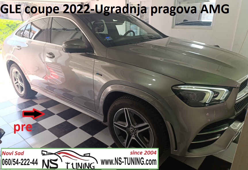 mercedes gle kupe c167 2020 2021 2022 2023 ugradnja bocnih pragova amg novi sad ns tuning